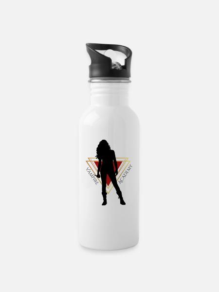 Vampire Academy badass Rose Hathaway - Trinkflasche mit integriertem Trinkhalm - Weiß