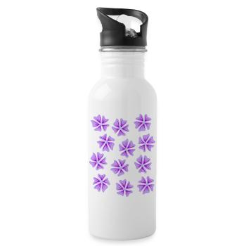 Malve - Trinkflasche mit integriertem Trinkhalm - Weiß - Rechts