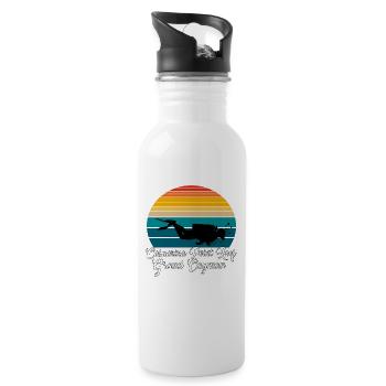 Casuarina Point Reef Grand Cayman Diving - Water bottle with straw - white - Right