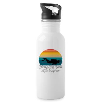 Bloody bay wall Little Cayman Diving - Trinkflasche mit integriertem Trinkhalm - Weiß - Rechts