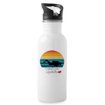 Coral Sea Australie Plongée - Gourde avec paille intégrée - blanc - Droite