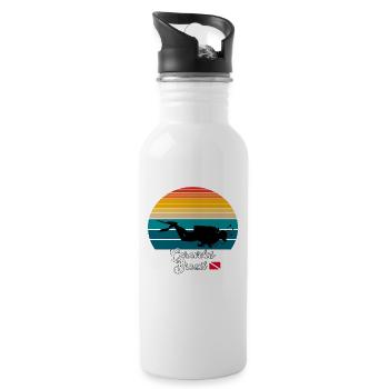 Caravelas Brazil Diving - Trinkflasche mit integriertem Trinkhalm - Weiß - Rechts