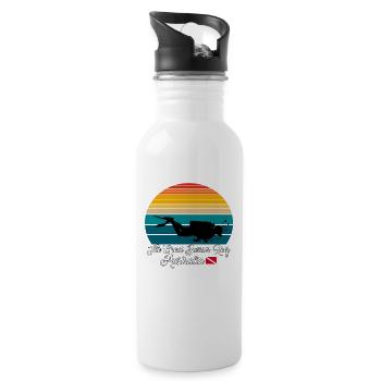 The Great Barrier Reef Australia Diving - Water bottle with straw - white - Right