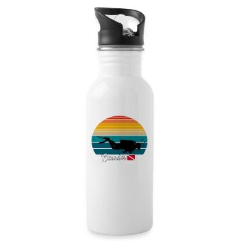 Ecuador Scuba Diving Gift - Trinkflasche mit integriertem Trinkhalm - Weiß - Rechts