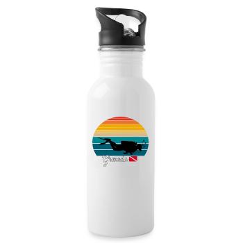 Grenada Scuba Diving Poison - Water bottle with straw - white - Right