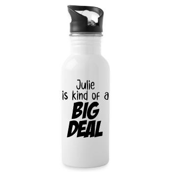 Julie est un peu une grosse affaire - Gourde avec paille intégrée - blanc - Droite