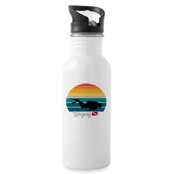 Uruguay Scuba Diving Gift - Trinkflasche mit integriertem Trinkhalm - Weiß - Rechts