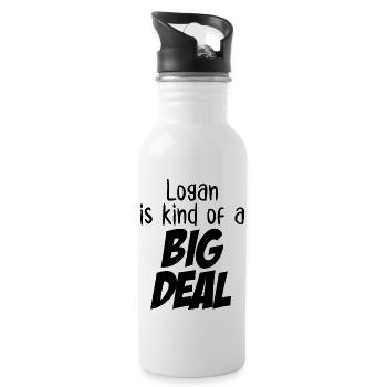 Logan est un peu un gros problème - Gourde avec paille intégrée - blanc - Droite
