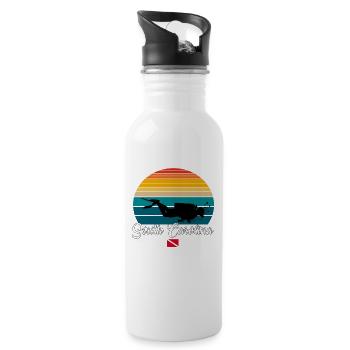 South Carolina Scuba Diving Poison - Water bottle with straw - white - Right