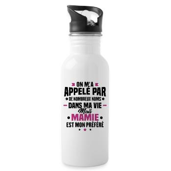 On m'a appelée par tous les noms mais Mamie - Gourde avec paille intégrée - blanc - Droite