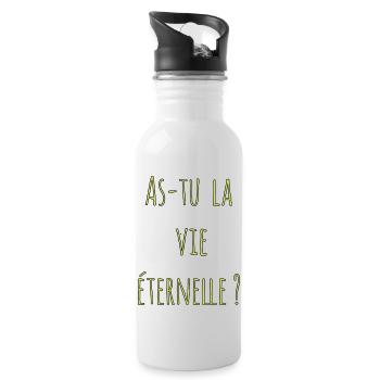 As-tu la vie éternelle ? - Gourde avec paille intégrée - blanc - Droite