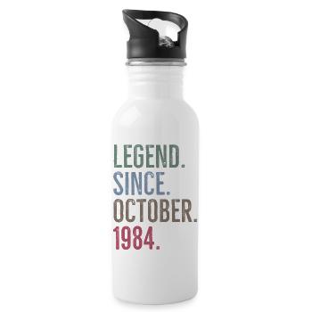 Legend Since October 1984 - Water bottle with straw - white - Right