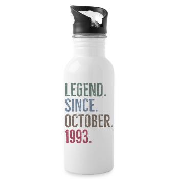 Legende seit Oktober 1993 - Trinkflasche mit integriertem Trinkhalm - Weiß - Rechts