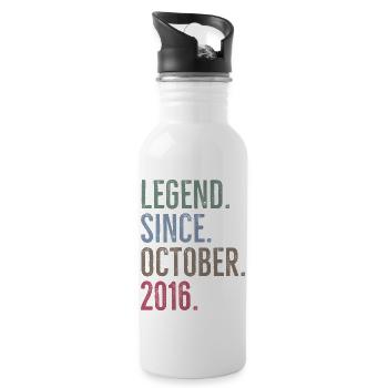 Légende depuis octobre 2016 - Gourde avec paille intégrée - blanc - Droite