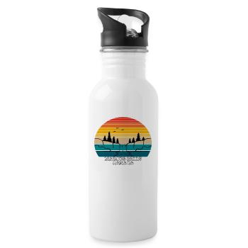 Marcus Falls Canada - Trinkflasche mit integriertem Trinkhalm - Weiß - Rechts
