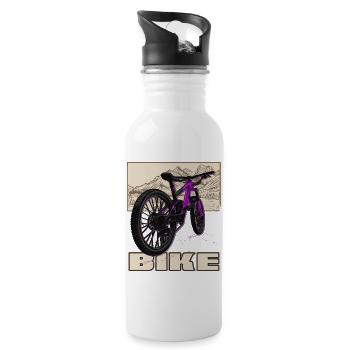 VTT VTT descente VTT - Gourde avec paille intégrée - blanc - Droite