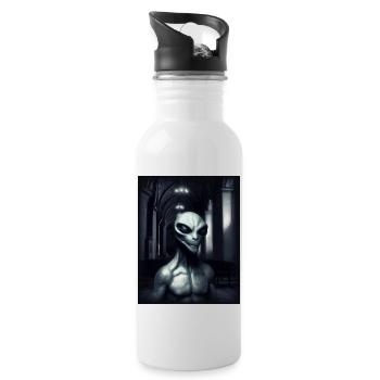 Evil Alien - Water bottle with straw - white - Right