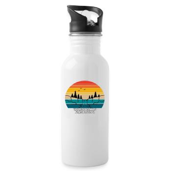 Wangi Falls Australia - Trinkflasche mit integriertem Trinkhalm - Weiß - Rechts