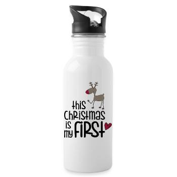 Gifts for children for Christmas - Water bottle with straw - white - Right