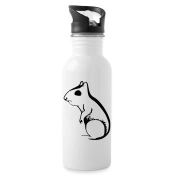 Eichhörnchen süß Tier lustig Tiere Natur Vektor 5 - Trinkflasche mit integriertem Trinkhalm - Weiß - Rechts