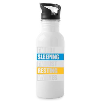 im not sleeping Quote - Water bottle with straw - white - Right