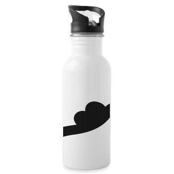 Line Design Mouth Smile Symbol Silhouette Vector - Water bottle with straw - white - Right