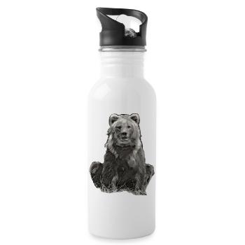 DORO sitzt SW - Trinkflasche mit integriertem Trinkhalm - Weiß - Rechts