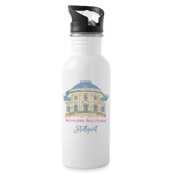 Stuttgart, Schloss Solitude, Deutschland - Trinkflasche mit integriertem Trinkhalm - Weiß - Rechts