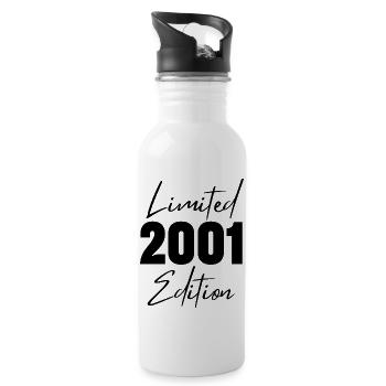 2001 Limited Edition - Trinkflasche mit integriertem Trinkhalm - Weiß - Rechts
