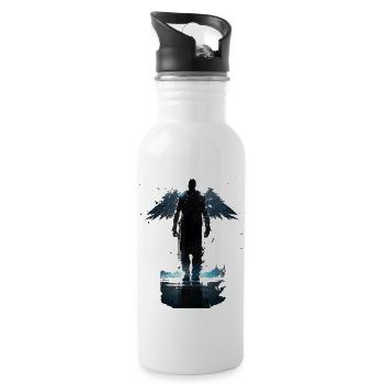 angel - Water bottle with straw - white - Right