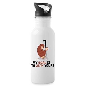 Field hockey Hockey "monkey-strong hockey legend" - Water bottle with straw - white - Right
