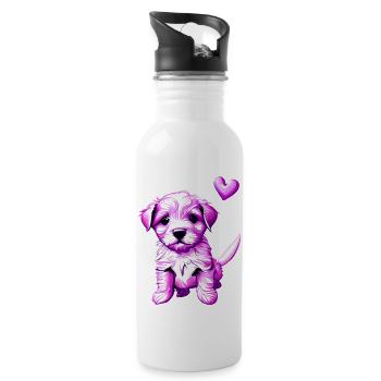 Labrador Retriever Labrador Propriétaire Chien Chiot - Gourde avec paille intégrée - blanc - Droite
