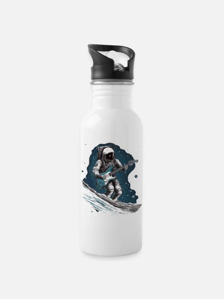 Moon Rock - Water bottle with straw - white