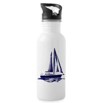 voilier voilier voilier voilier voilier voilier - Gourde avec paille intégrée - blanc - Droite