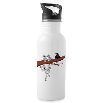 Hang in there 01 - Water bottle with straw - white - Right