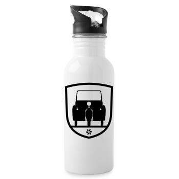 Krause Duo Brandis Emblem (+ Your Text) - Water bottle with straw - white - Right
