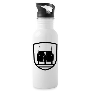Krause Duo Emblem - Trinkflasche mit integriertem Trinkhalm - Weiß - Rechts