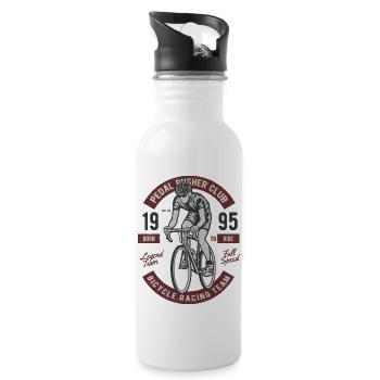 Fahrrad - Trinkflasche mit integriertem Trinkhalm - Weiß - Rechts