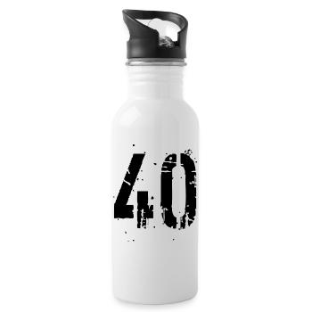 40 Nombre 40 - Gourde avec paille intégrée - blanc - Droite