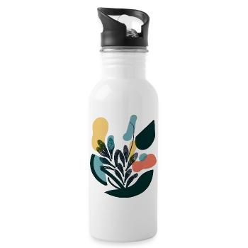 Chromaflore (autres produits) - Gourde avec paille intégrée - blanc - Droite