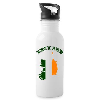 irland country - Trinkflasche mit integriertem Trinkhalm - Weiß - Rechts