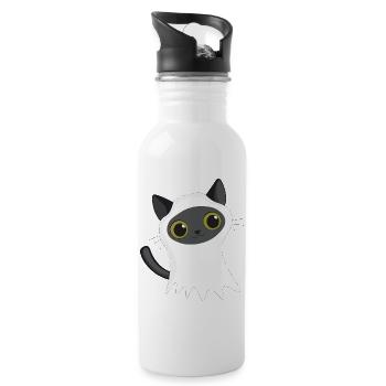 Happy Halloween - Water bottle with straw - white - Right