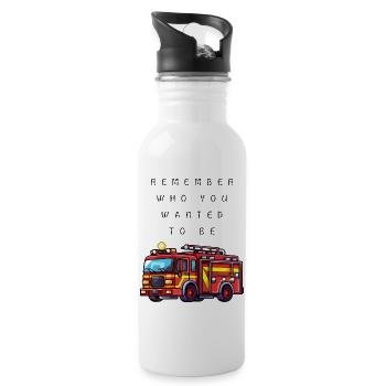 remember who you wanted to be nurse 3 - Water bottle with straw - white - Right