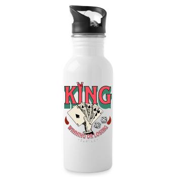The King of Poker 2 - Gourde avec paille intégrée - blanc - Droite