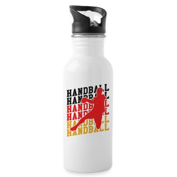 Handball Team Germany Flag Handball Player - Water bottle with straw - white - Right