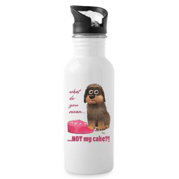 not my cake - Water bottle with straw - white - Right