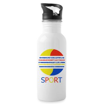 sport - Gourde avec paille intégrée - blanc - Droite