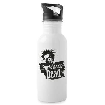 Punk Is Not Dead Punk Rock Punker Punk Rocker Rock - Water bottle with straw - white - Right