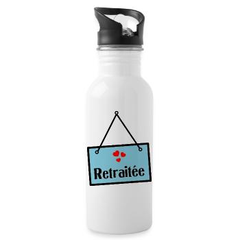 RETIRED - Water bottle with straw - white - Right