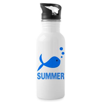 MISTRESS. MASTER. THANK YOU. THANK YOU MISTRESS - Water bottle with straw - white - Right
